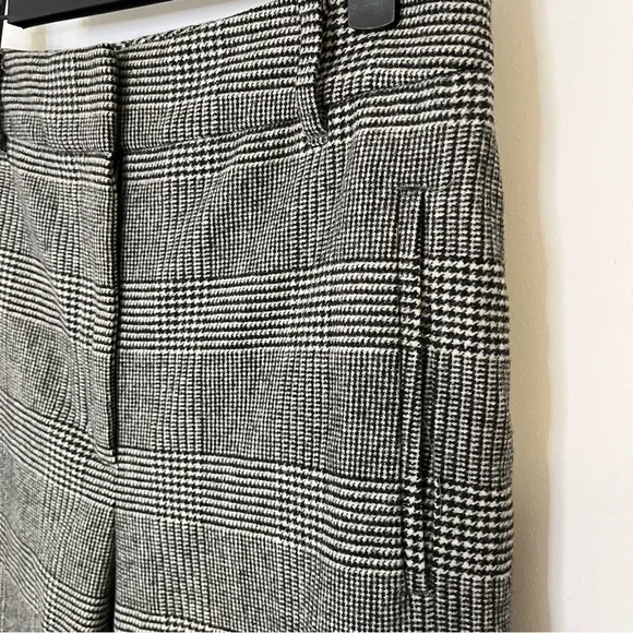 ARITZIA WILFRED Women’s Wool Trouser Pants Black & White Classic Plaid Size 6 - Picture 5 of 11